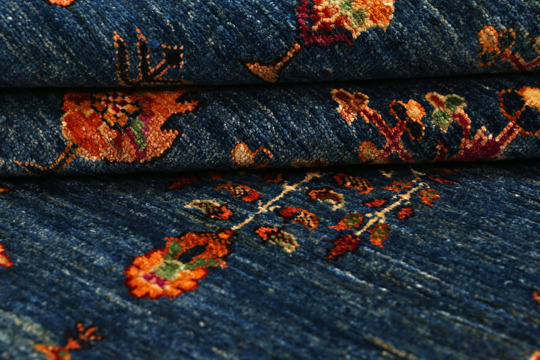 Steel Blue Kazak 5' x 6' 5 - No. 71240