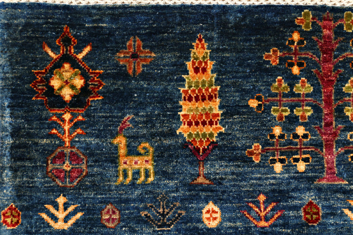 Steel Blue Kazak 4' 11 x 7' 2 - No. 71241