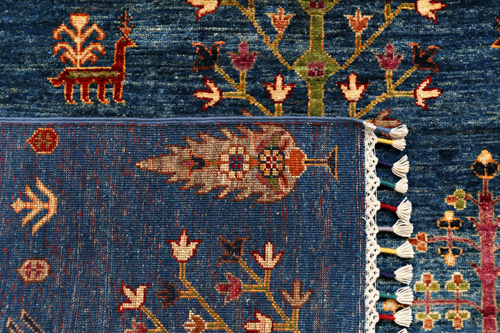 Steel Blue Kazak 4' 11 x 7' 2 - No. 71241