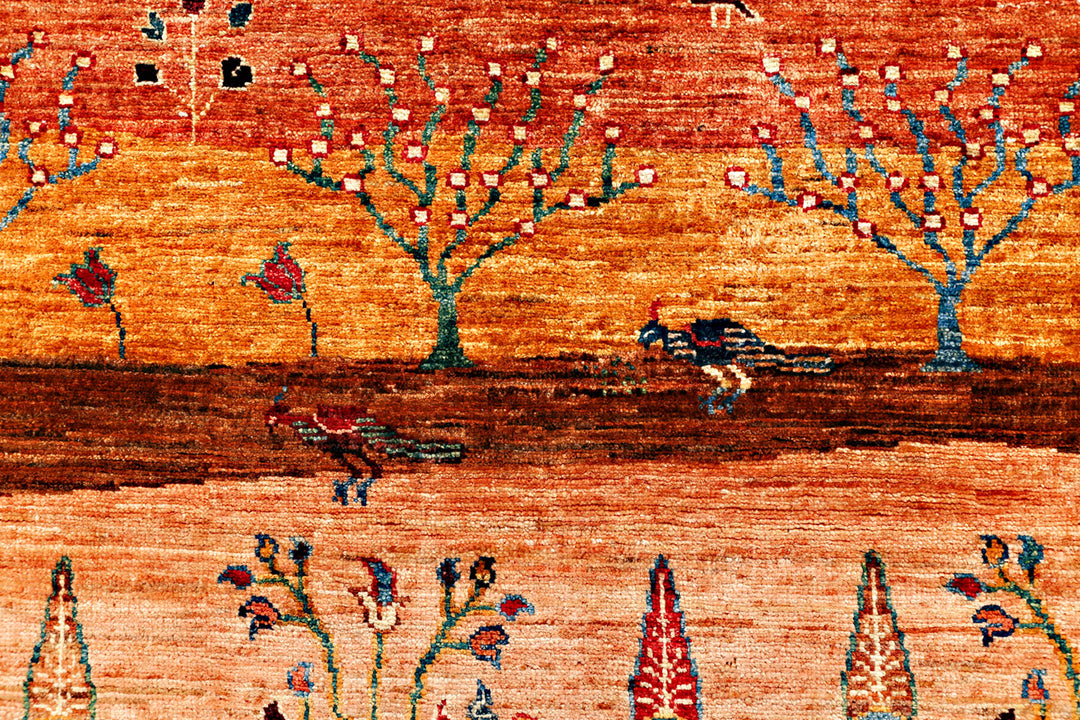 Afghan Kazak Rug 4' 10 x 6' 10 Hand-Knotted