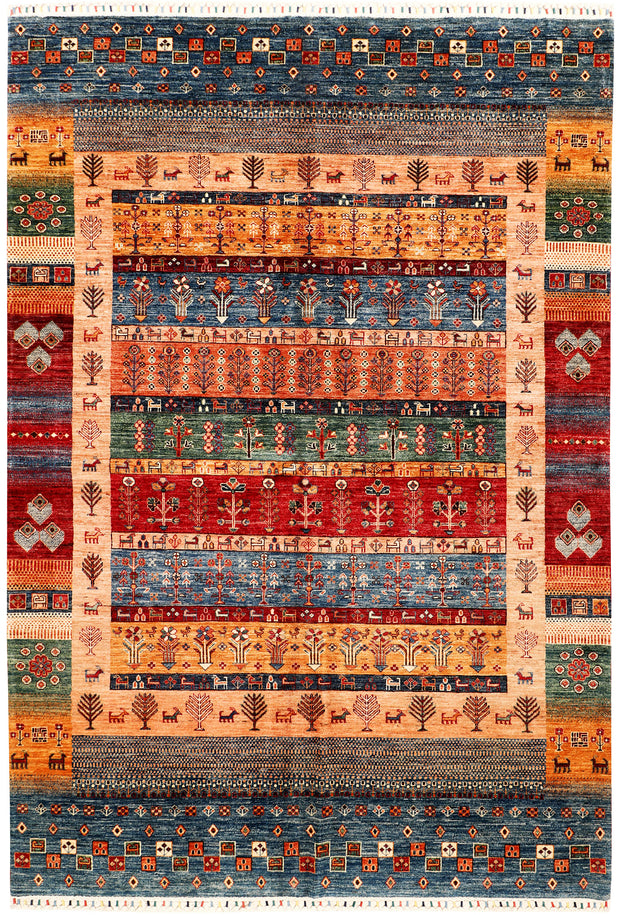 Multi Colored Kazak 6' 11 x 10' - No. 71276