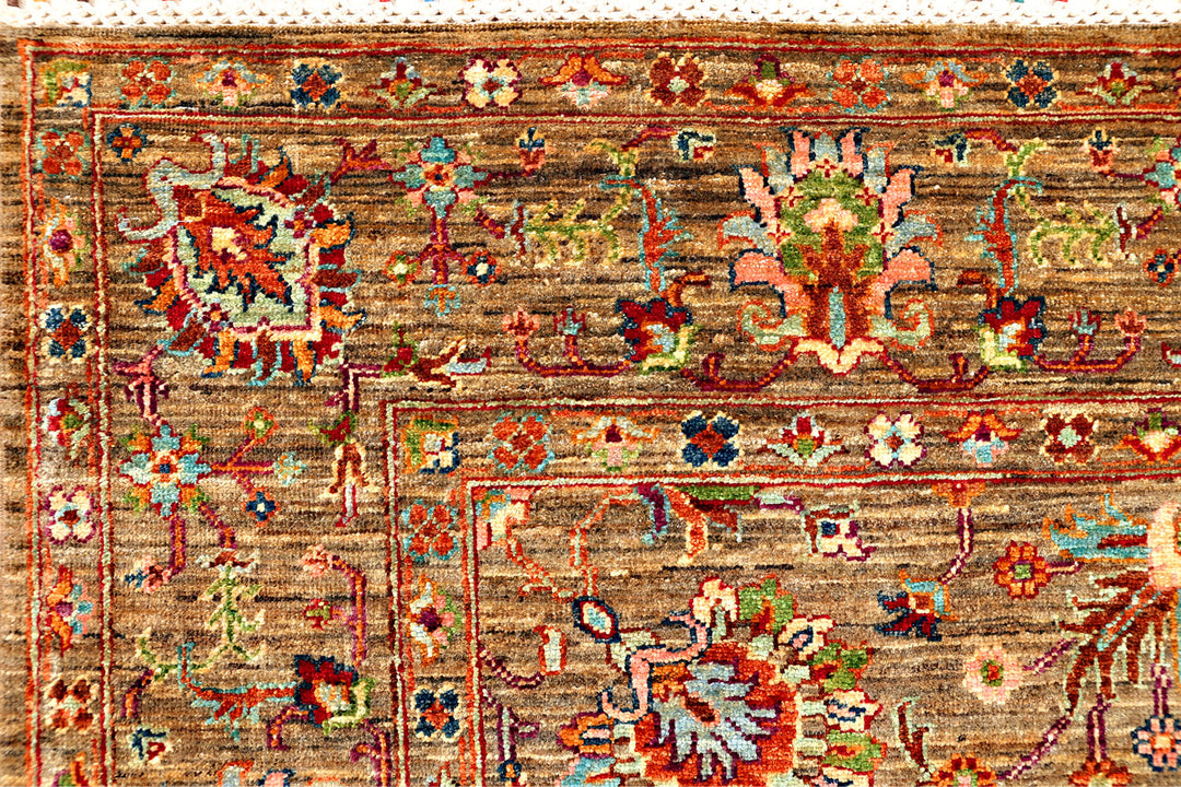 Saddle Brown Kazak 5' 8 x 8' - No. 71301