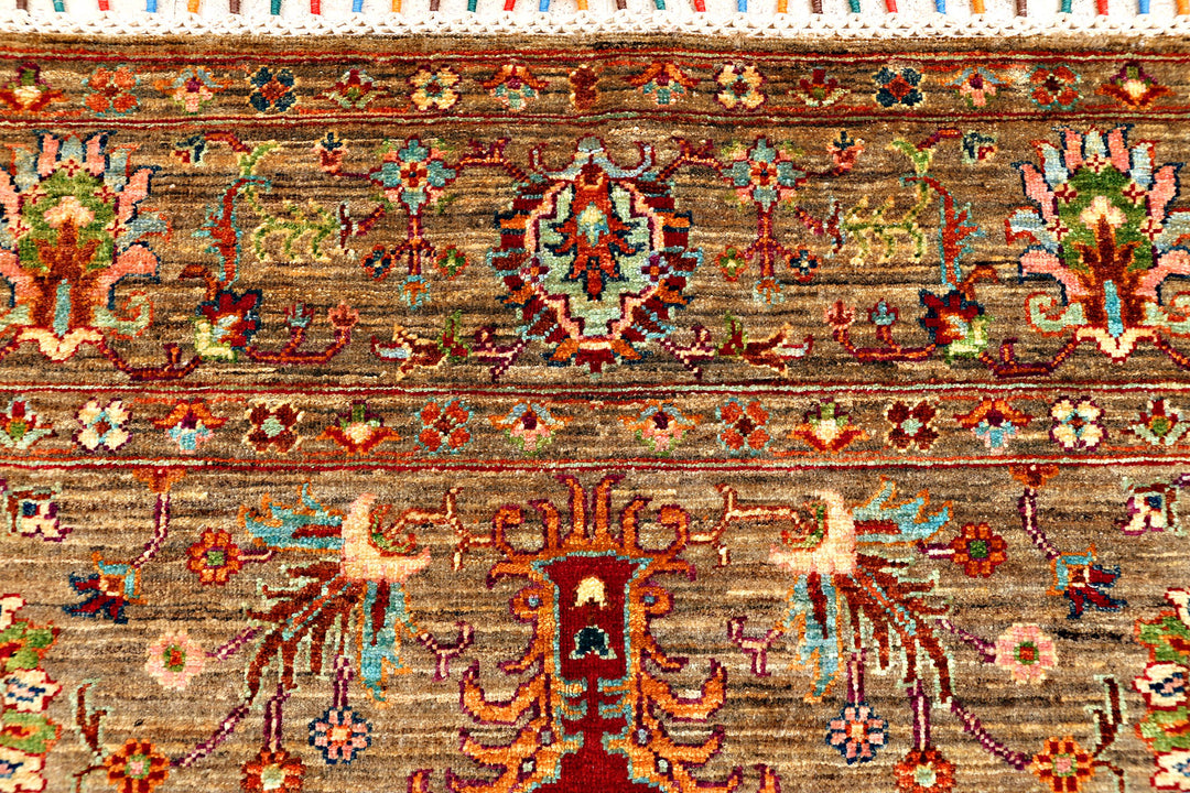 Saddle Brown Kazak 5' 8 x 8' - No. 71301