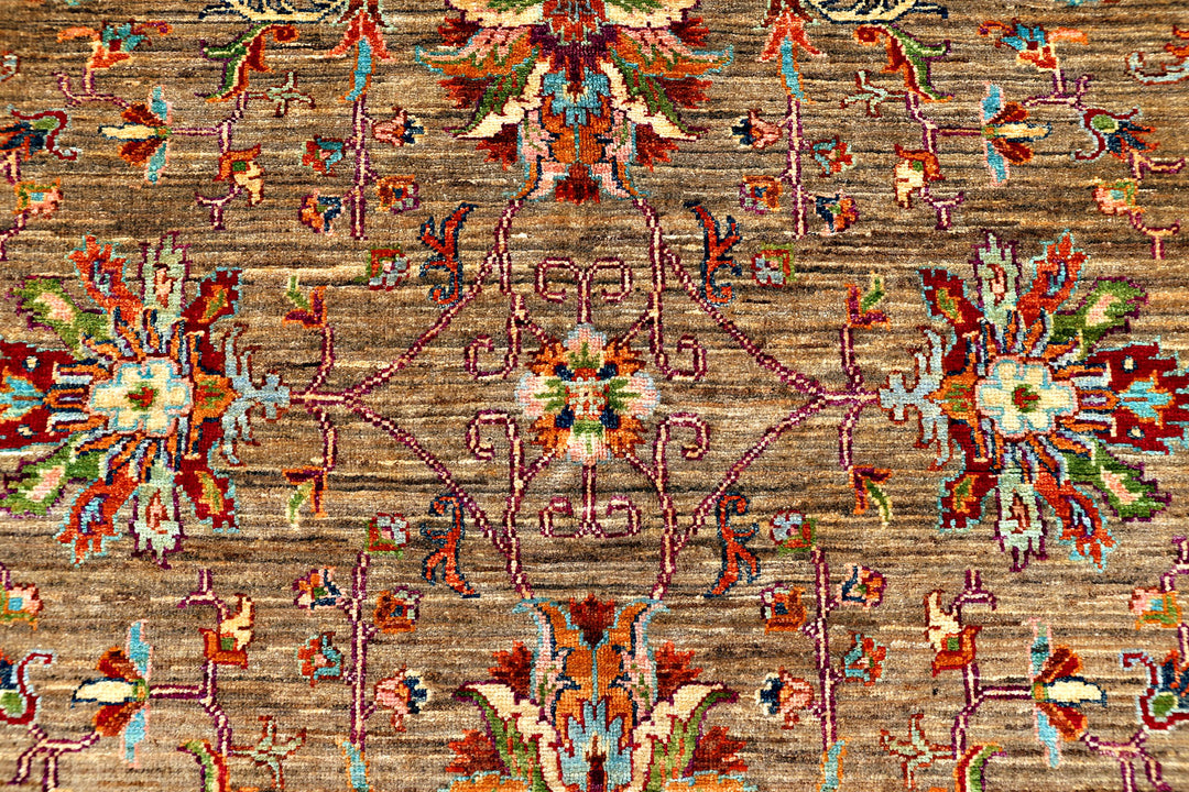 Saddle Brown Kazak 5' 8 x 8' - No. 71301