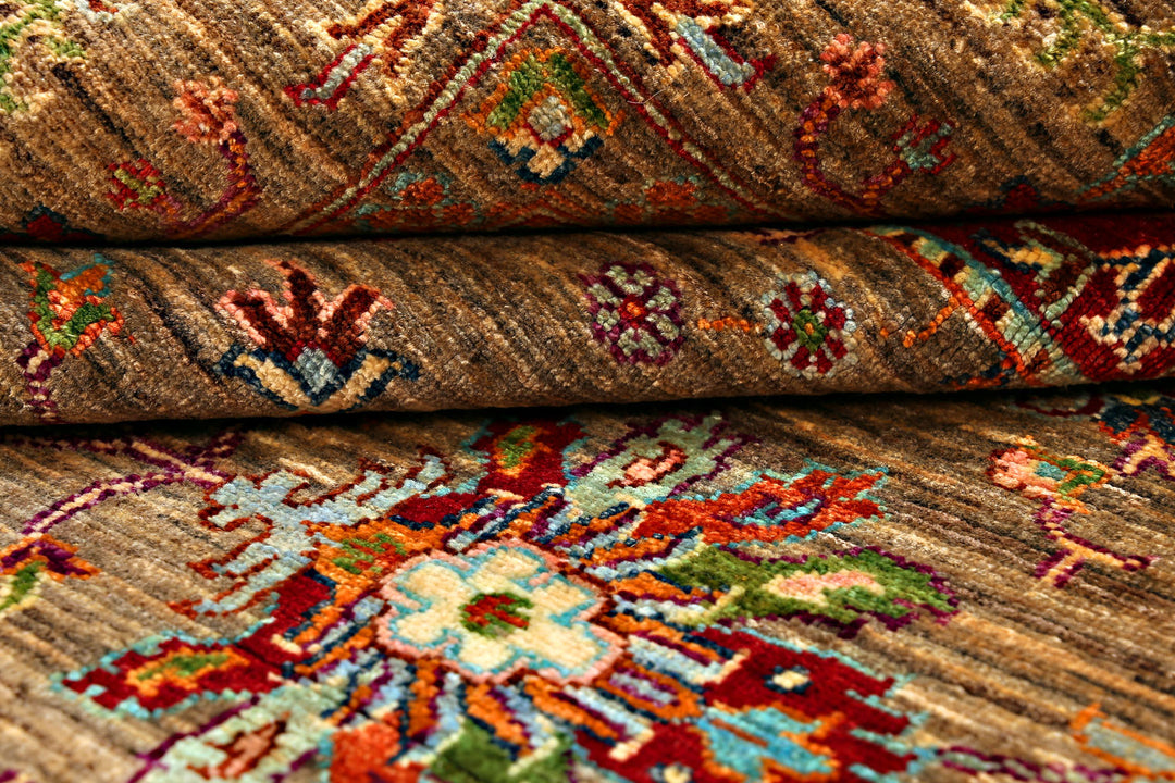 Saddle Brown Kazak 5' 8 x 8' - No. 71301