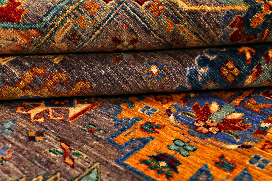 Saddle Brown Kazak 5' 8 x 8' - No. 71302