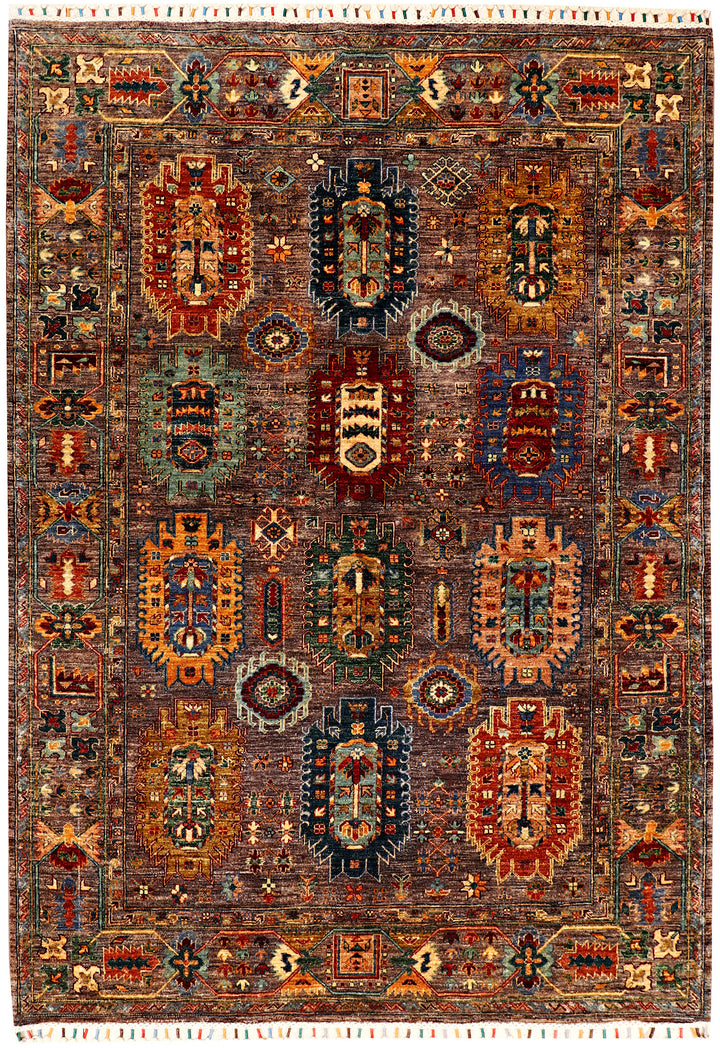 Saddle Brown Kazak 5' 8 x 8' - No. 71302