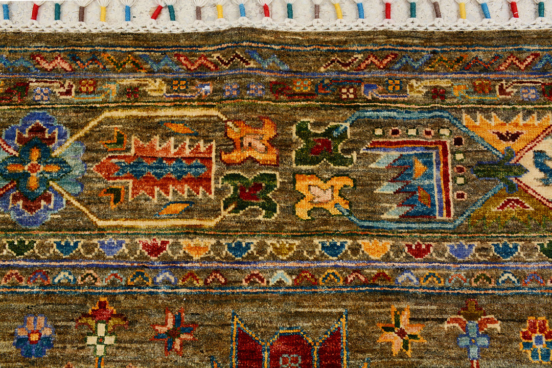 Saddle Brown Kazak 6' 11 x 10' - No. 71409