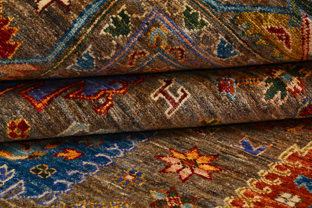 Saddle Brown Kazak 6' 11 x 10' - No. 71409