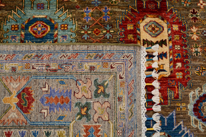 Saddle Brown Kazak 6' 11 x 10' - No. 71409