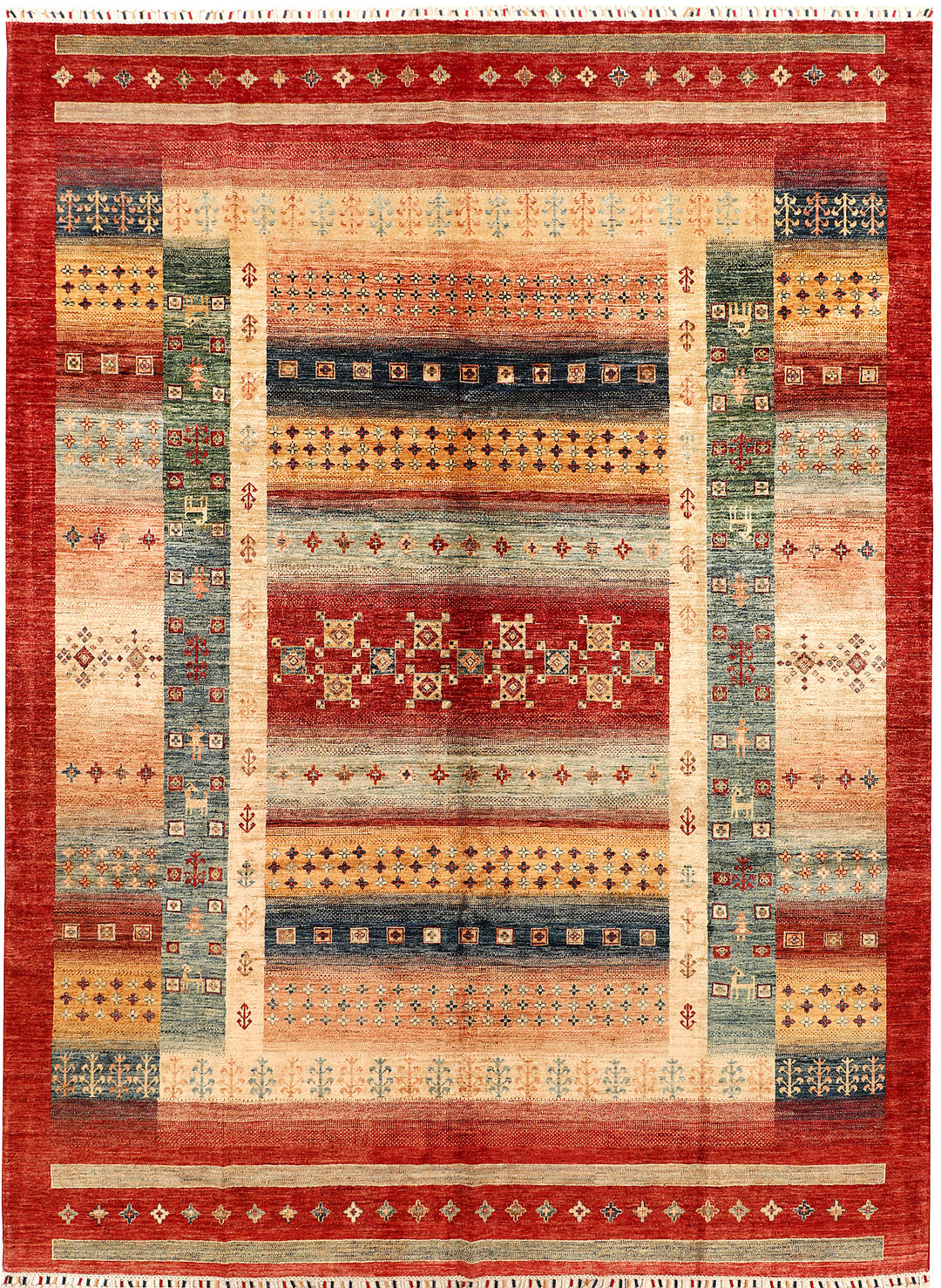 Multi Colored Kazak 9' x 12' 2 - No. 71412