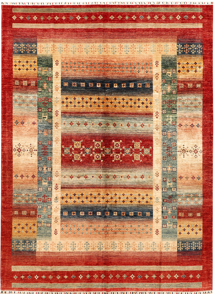 Multi Colored Kazak 9' x 12' 2 - No. 71412