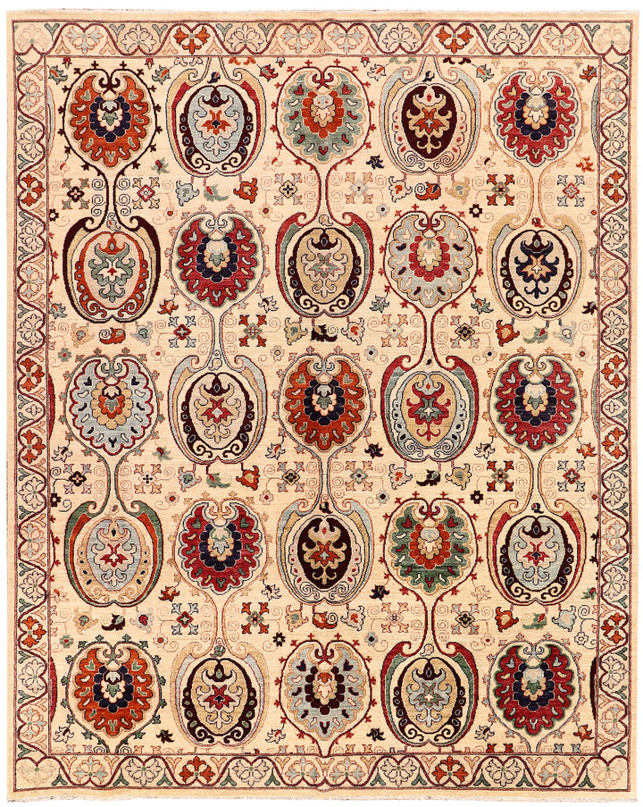 Bisque Ikat 7'  10" x 9'  11" - No. QA90512