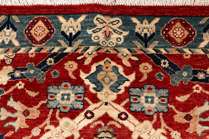 Firebrick Ikat 8'  x" 9'  10" - No. QA19055