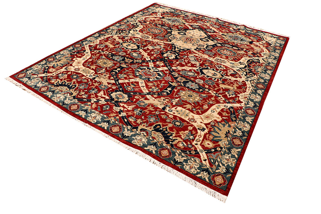 Firebrick Ikat 8' x 9' 10 - No. 71433