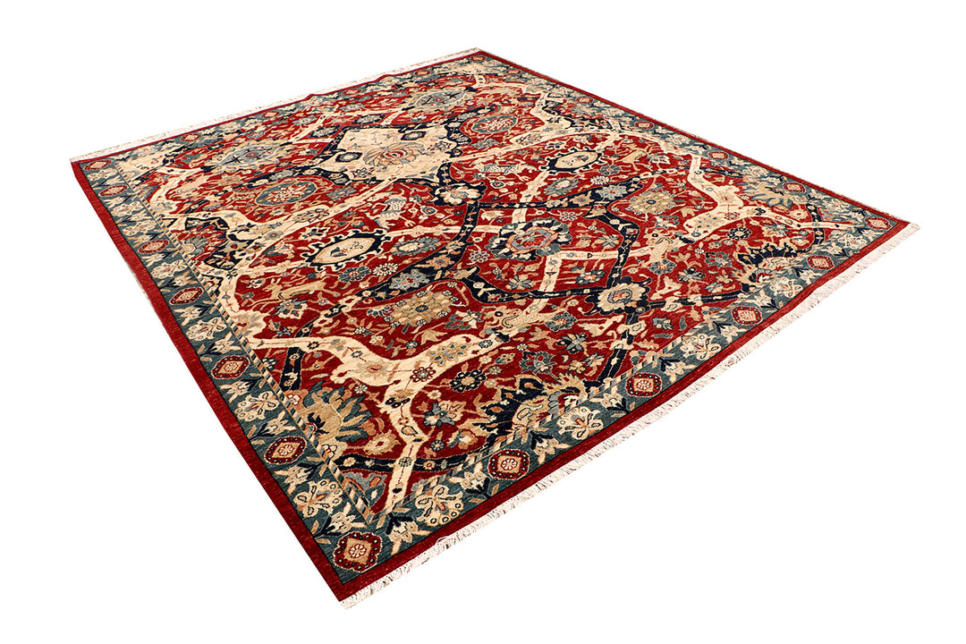 Firebrick Ikat 8'  x" 9'  10" - No. QA19055