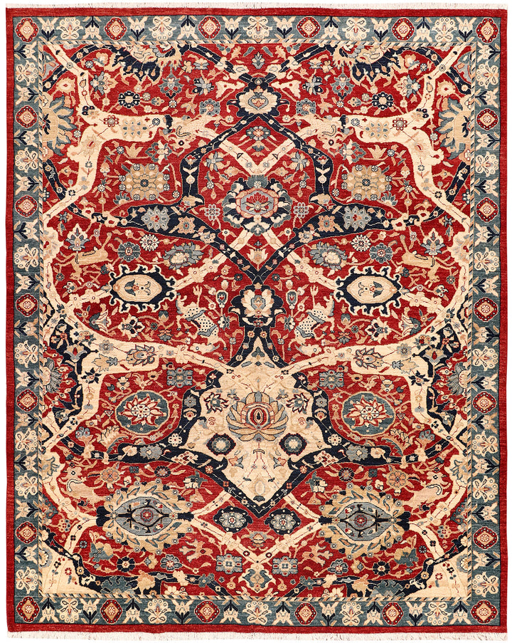 Firebrick Ikat 8' x 9' 10 - No. 71433