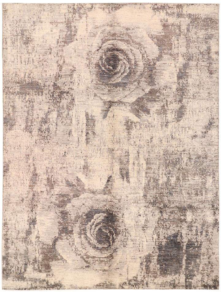 Silver Abstract 7'  8" x 10'  2" - No. QA43362