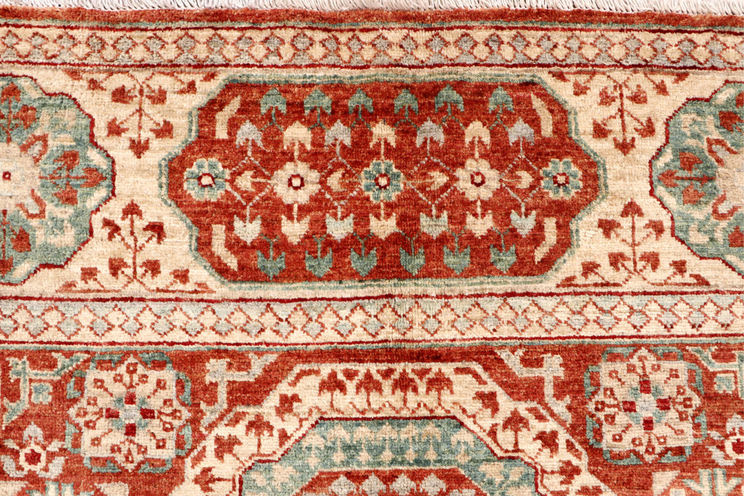 Sienna Afghan Mamluk Rug 6' 8 x 9' 5 Hand-Knotted