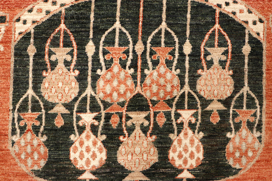 Orange Red Ziegler 6'  1" x 8'  4" - No. QA44274