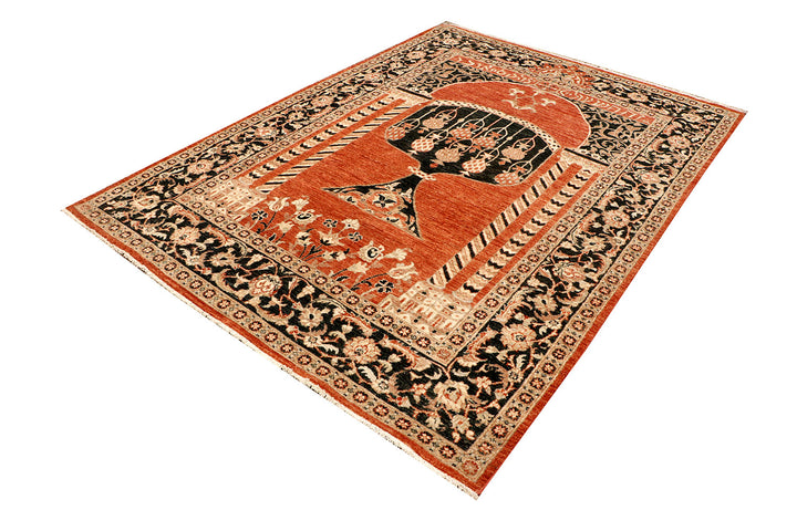 Orange Red Ziegler 6'  1" x 8'  4" - No. QA44274