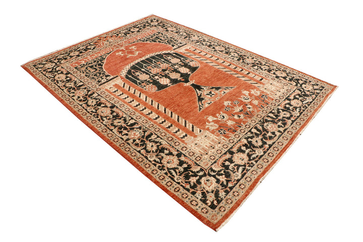 Orange Red Ziegler 6'  1" x 8'  4" - No. QA44274