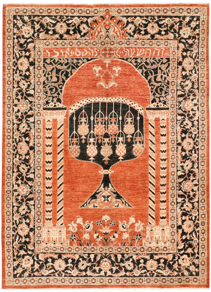 Orange Red Ziegler 6'  1" x 8'  4" - No. QA44274