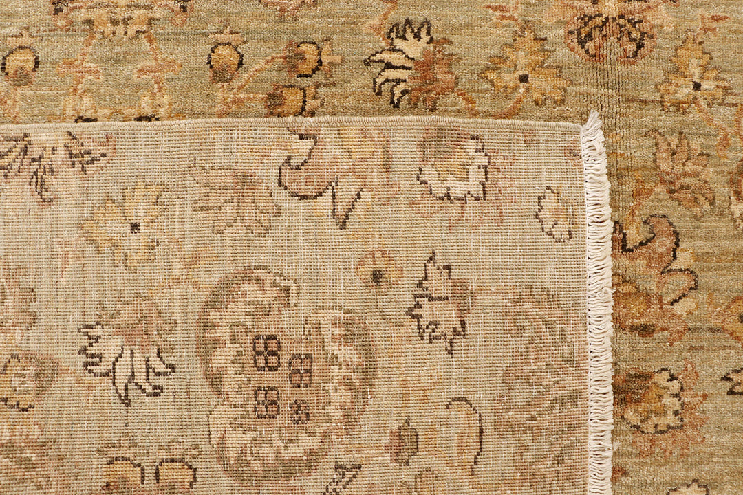 White Afghan Ikat Rug 6' x 8' 6" Hand-Knotted pattern