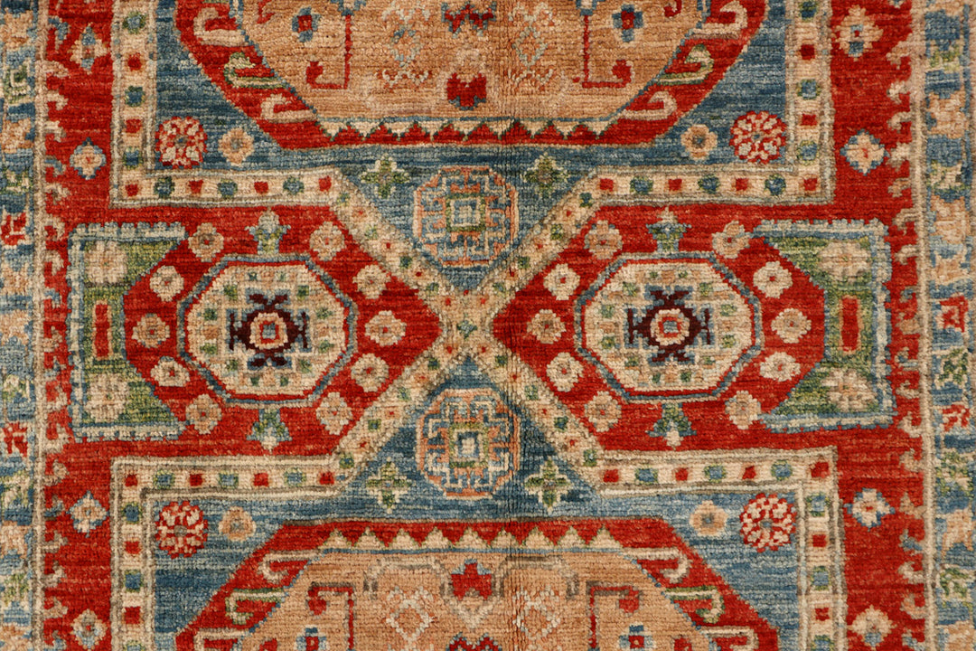 Afghan Mamluk Rug 5' x 6'10" Hand-Knotted