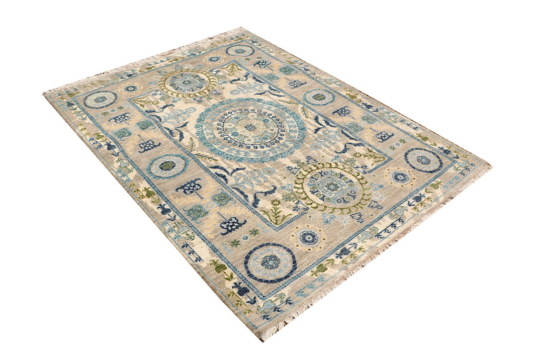 Multi Colored Oushak 5'  1" x 7'  1" - No. QA84077