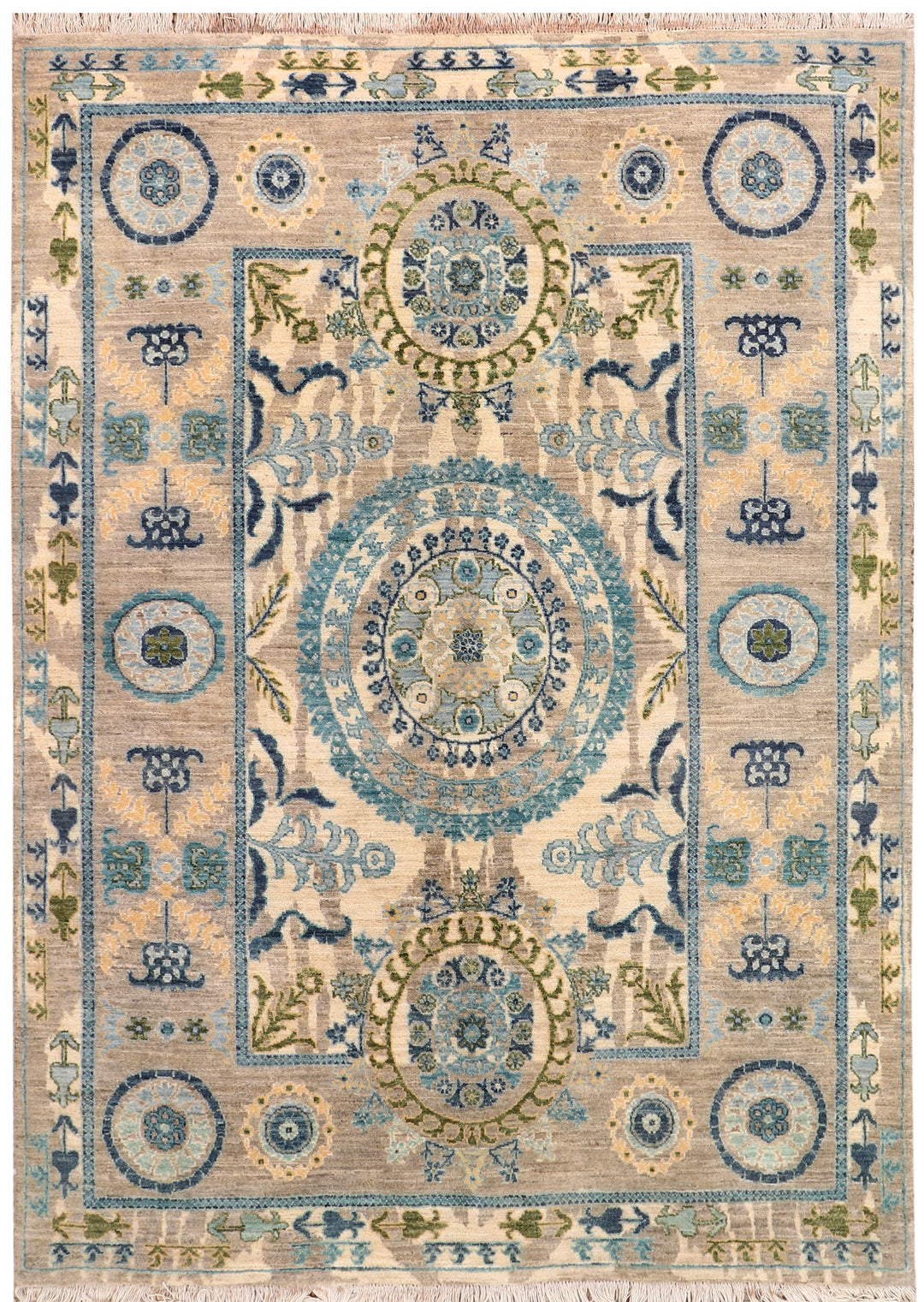 Afghan Oushak Rug 5' 1 x 7' 1 Hand-Knotted
