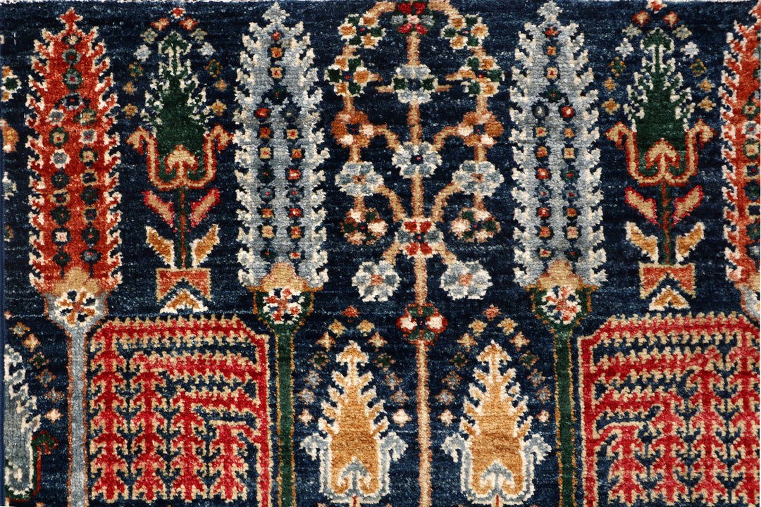 Midnight Blue Ikat 4' 11 x 6' 7 - No. 71486