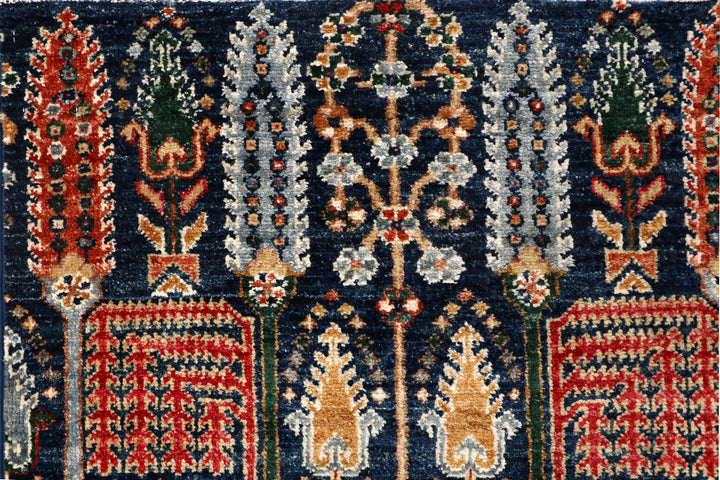 Midnight Blue Ikat 4' 11 x 6' 7 - No. 71486