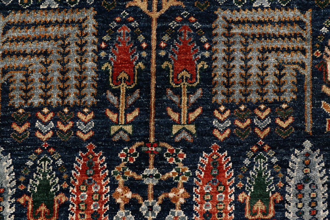 Midnight Blue Ikat 4' 11 x 6' 7 - No. 71486