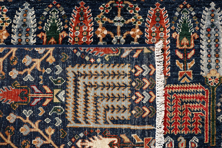 Midnight Blue Ikat 4' 11 x 6' 7 - No. 71486