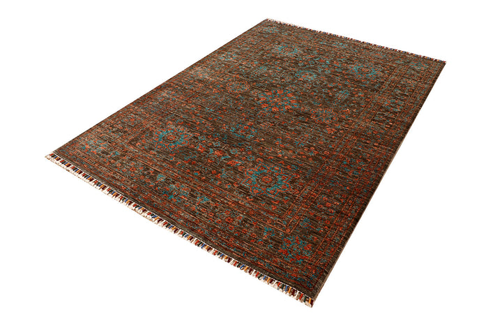 Saddle Brown Ziegler 5'  8" x 7'  9" - No. QA95111