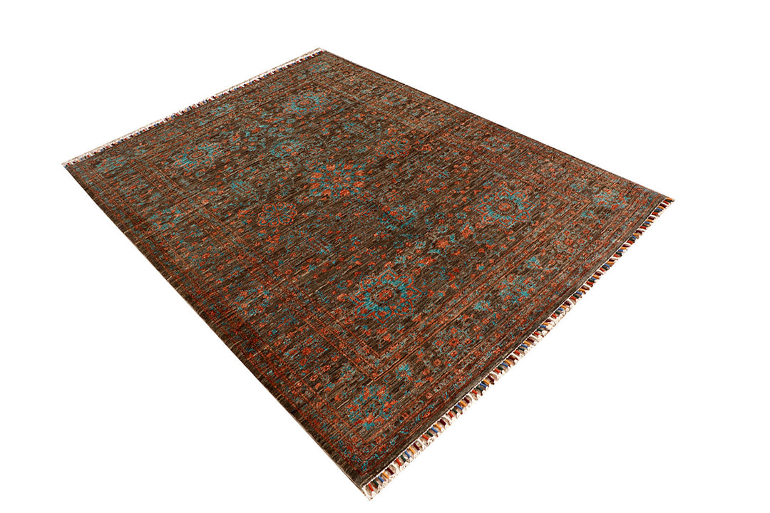 Saddle Brown Ziegler 5'  8" x 7'  9" - No. QA95111