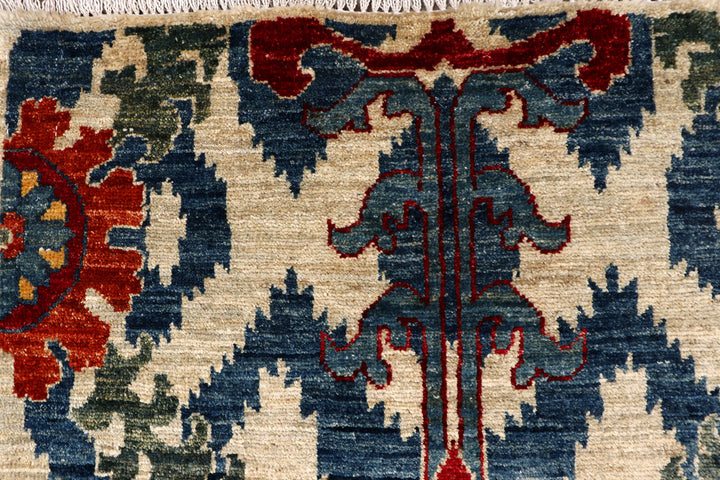 Multi Colored Ikat 2'  7" x 9'  9" - No. QA13885