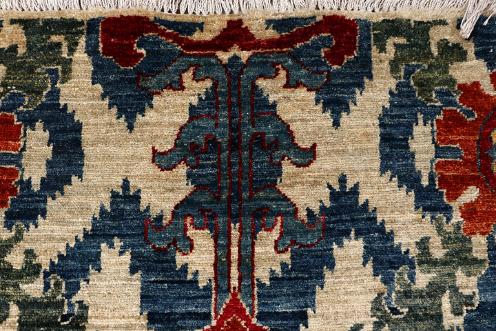 Multi Colored Ikat 2'  7" x 9'  9" - No. QA13885