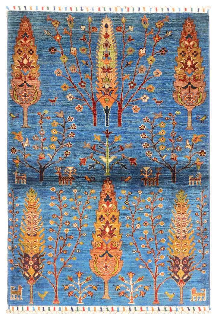 Cornflower Blue Kazak 3' 4 x 5' - No. 71518