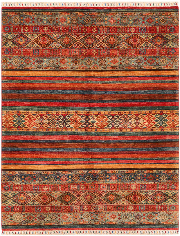 Multi Colored Kazak 5' 6 x 7' 1 - No. 71548