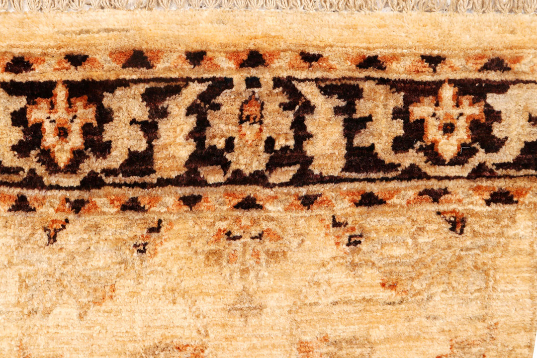 White Afghan Ziegler Rug 2'5" x 9'7" Hand-Knotted view