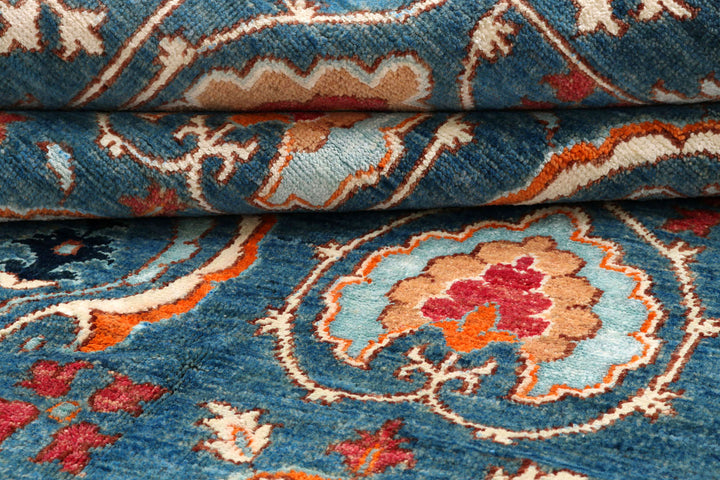 Multi Colored Abstract 6'  6" x 9'  9" - No. QA95450