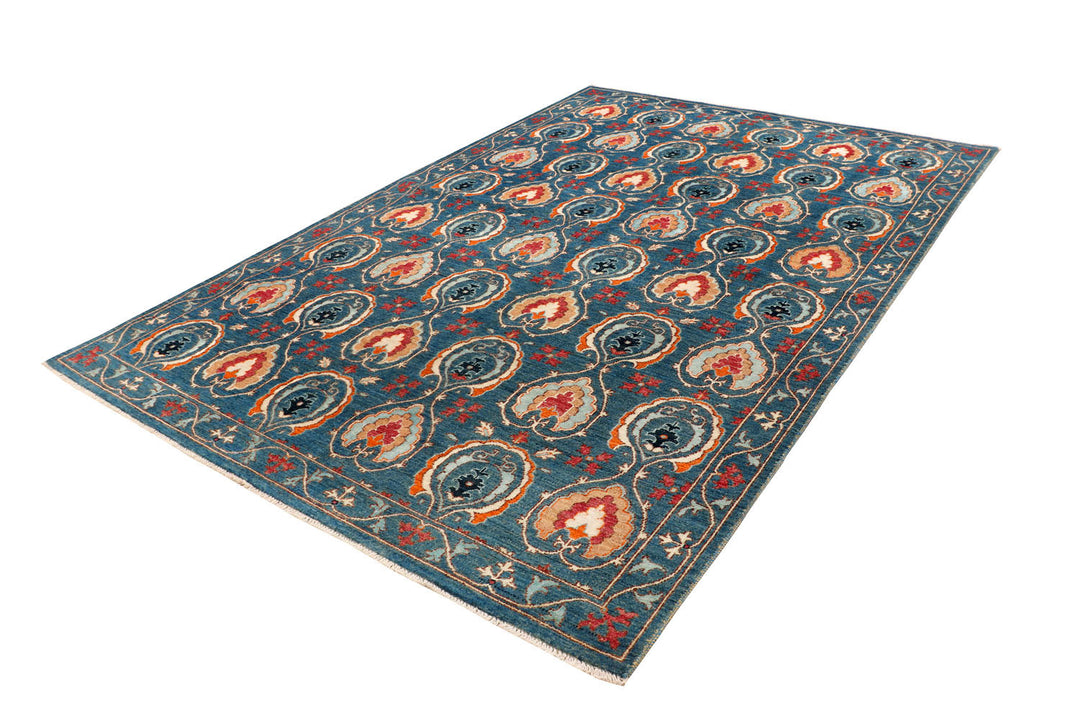 Multi Colored Abstract 6'  6" x 9'  9" - No. QA95450