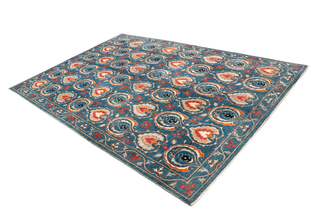 Multi Colored Abstract 6'  6" x 9'  9" - No. QA95450