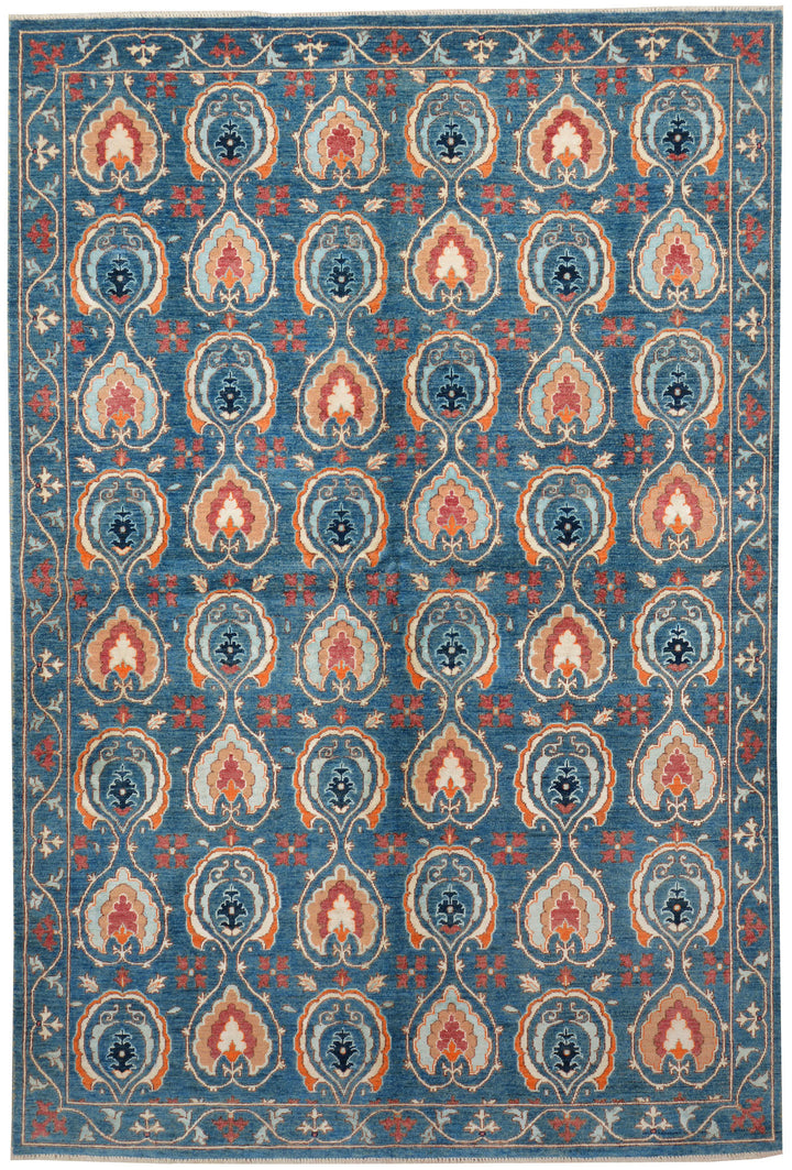 Multi Colored Abstract 6'  6" x 9'  9" - No. QA95450