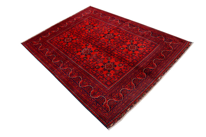 Red Khal Mohammadi Rug 4' 10 x 6' 6 Hand-Knotted field