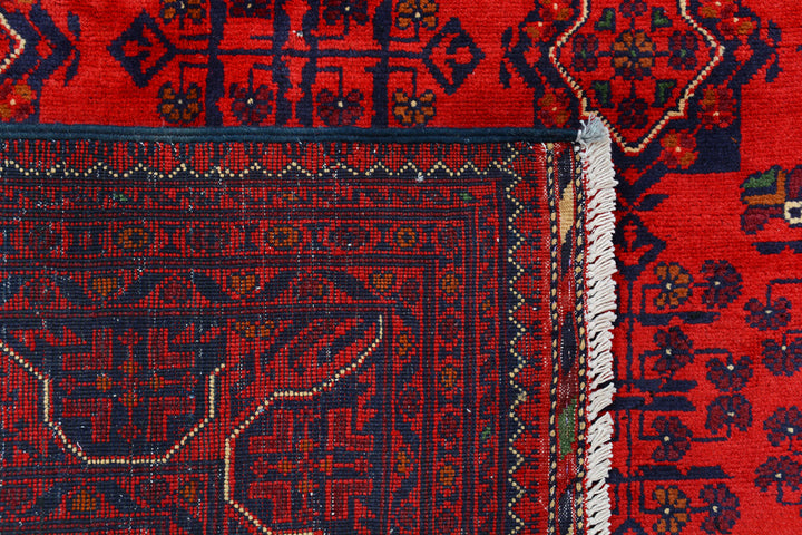 Red Khal Mohammadi Rug 4' 10 x 6' 6 Hand-Knotted texture
