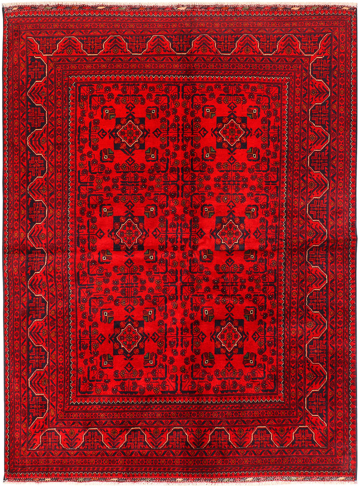 Red Khal Mohammadi Rug 4' 10 x 6' 6 Hand-Knotted