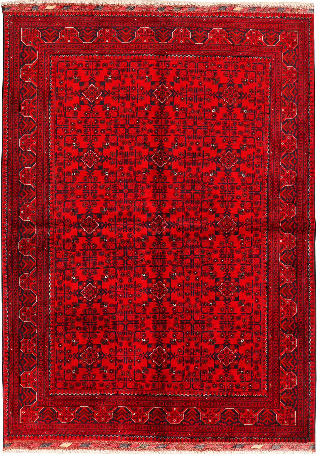 Red Khal Mohammadi Rug 5' 7" x 7' 9" Hand-Knotted